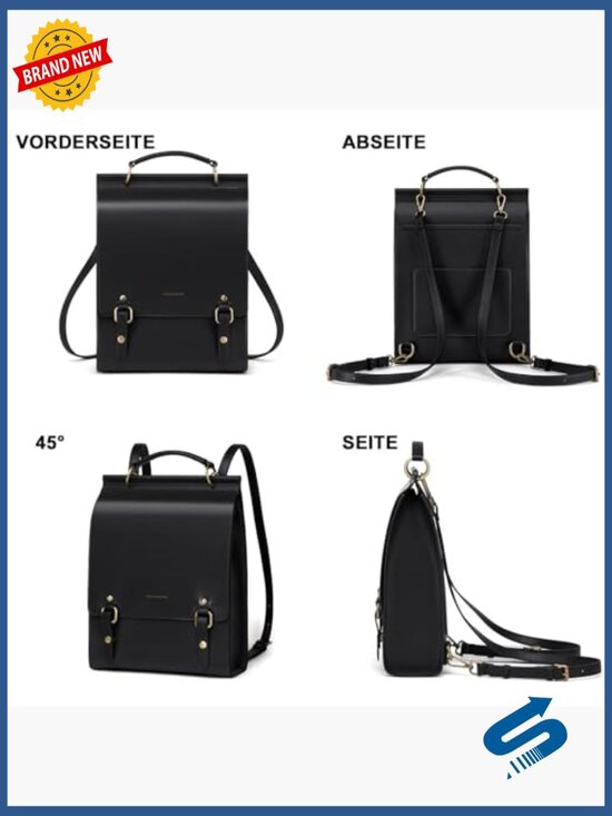 Leather Backpack Purse for Women Vintage Casual Travel School Bag